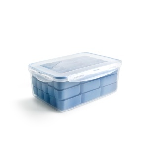 Recipient IBILI 686600 pentru Krochete Plastic BPA-Free 3 Tavite Stivuibile