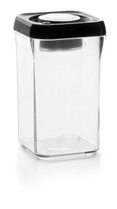 Recipient Vidat pentru Alimente Ibili 2000 ml Otel Inoxidabil ArgintiuNegruTransparent