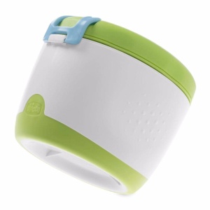 Recipiente termice Chicco Easy Meal pentru copii, set de doua recipiente si lingura de calatorie pentru copii, pahare de intarcare pentru bebelusi, mentine temperatura pana la 6 ore, fara BPA - 6+ luni, verde - Img 5
