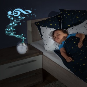 reer 52050 MyMagicStarlight Lampa de somn cu proiector Star si functie muzicala, plastic, alb, 1 bucata (1 pachet) - Img 6