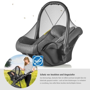 Reer 87011 Plasa anti-insecte pentru scoica bebelusi extra mare negru - Img 7