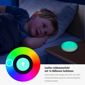Reer NightGuide SmartLight Lampa de noapte pentru copii control Bluetooth lumina calda cu senzor de miscare - Img 6