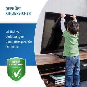 Reer Protectie TV Anti-Rasturnare Alb Distanta Reglabila 5-18 cm - Img 2