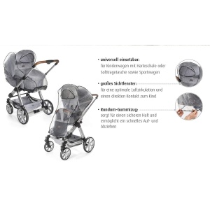 Reer RainCover Classic Protectie Universala pentru Carucior Material Eco-Friendly Fereastra Extra-Larga - Img 4