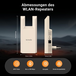 Repetitor WLAN Tenda A9, 300 Mbps, Ethernet 100 Mbps, 120 m - Img 8