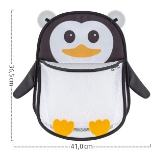 Retea de depozitare pentru jucarii de baie Reer MyHappyPingu, 4 litri, design pinguin, 100 poliester - Img 5