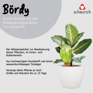 Rezervor de apa Scheurich Bordy XXL, 1L, Plastic UV, Verde, 33 cm - Img 5