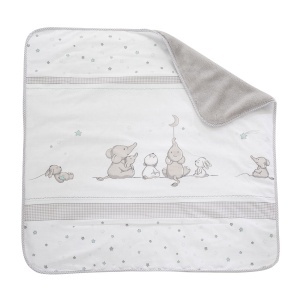 Roba Babydecke Sternenzauber, 80 x 80 cm, Patura pentru copii din bumbac, AlbGri
