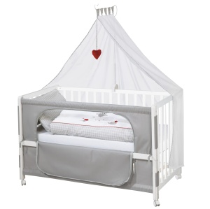 Roba Beistellbett Adam Eule 60x120 cm - Pat pentru bebelusi cu inaltime ajustabila, mobil