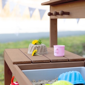 Roba Bucatarie de Gradina pentru Copii - Teak, 2 Wanne, Usor de Curatat - Img 5