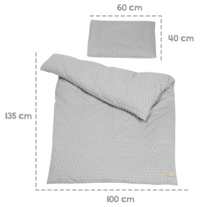 Roba Lil Planet Set Lenjerie de Pat Copii 100x135 cm Gri Bio Bumbac GOTS - Img 5