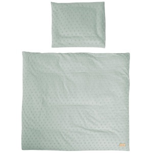 Roba Lil Planet Set Lenjerie Pat Bebe 80x80 cm Bio Bumbac GOTS Frosty Green