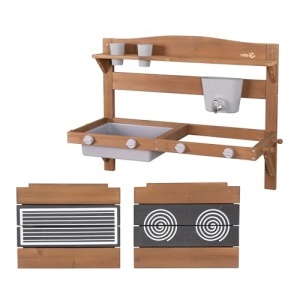Roba Matschkuche pentru copii - Bucatarie de exterior cu accesorii, din lemn tratat, 65x85x35 cm - Img 4