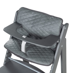 roba Perna de scaun Sit Up Luxe - Scaun inalt din 2 piese Grafit matlasat - Perna de sezut Scaune inalte pentru scari - Antracit