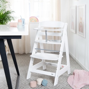 roba Scaun inalt Stair 'Sit Up Click 'N' Flex' - Scaun inalt in crestere din lemn - Inchidere inovatoare cu clic - Alb - Img 2