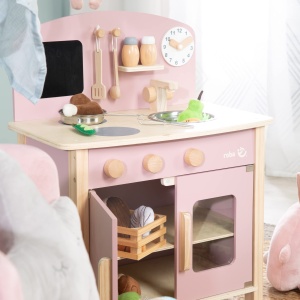 Roba Spielkuche - Bucatarie de jucarie alba cu 2 arzatoare, chiuveta si accesorii - Img 8