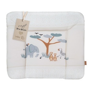 Roba Wickelauflage Savanna Friends 85 x 75 cm, Abwischbar, Beige