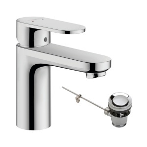 Robinet baie hansgrohe Vernis Blend, inaltime 100 mm, crom, cu economisire apa