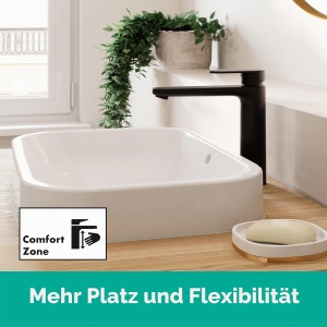 Robinet de baie hansgrohe Vernis Blend, inaltime 190 mm, mattschwarz, economisire apa - Img 2