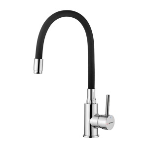 Robinet de bucatarie GRIFEMA, inaltime 40.1 cm, rotire 360, negru mat