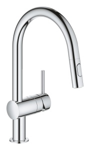 Robinet de bucatarie GROHE Minta, cu duza extensibila, 2 tipuri de jet