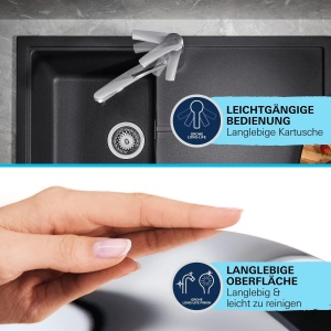 Robinet de bucatarie GROHE StartGo, crom, cu 140 rotire, montare usoara - Img 5