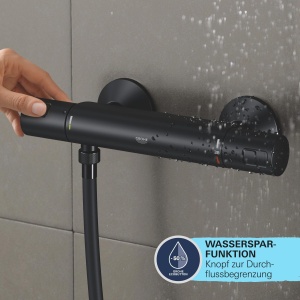 Robinet de dus GROHE Precision Start, negru, cu termostat si tehnologie de economisire a apei - Img 8