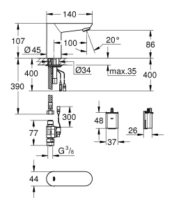 Robinet electronic GROHE EuroPro CE, crom, cu infrarosu, montare simpla - Img 4