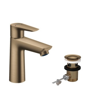 Robinet monocomanda hansgrohe Talis E, Bronz Periat, 110mm, EcoSmart