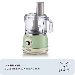 Robot de bucatarie Ariete Vintage 1781 Verde 1000W 12L Retro Design - Img 2