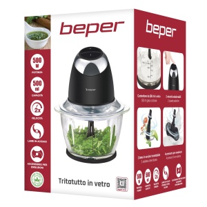 Robot de bucatarie Beper P102ROB003, 500 ml, cu cutite din otel inoxidabil, 2 viteze - Img 8