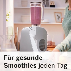 Robot de bucatarie Bosch Seria 4 MUM54251, bol 3,9 L, blender 1,25 L, masina de tocat carne, storcator de citrice, taietor de cubete, carlig de aluat, tel, tel, tocator continuu, 3 felii, 900 W, alb/argintiu - Img 6