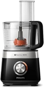 Robot de bucatarie compact Philips Viva Collection - 800 W, cu tehnologie PowerChop, 29 de functii, felie 2 in 1, storcator de citrice, negru (HR7510/10) - Img 2