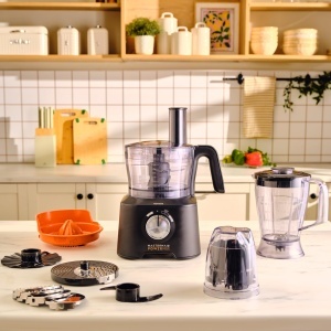 Robot de bucatarie Karaca Mastermaid Power Max 11 in 1, 2500 W, Negru-Silver