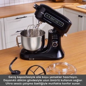 Robot de bucatarie Karaca Pro Artisan, 1600W, 5 Litri, Negru - Img 4