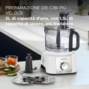 Robot de bucatarie Kenwood FDP65450WH 1000 W alb bol 3L blender 15L - Img 2