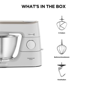 Robot de bucatarie Kenwood Titanium Chef Baker KVC65001WH Alb 1200W cantar integrat bol 5L - Img 7