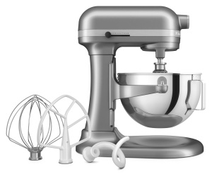 Robot de bucatarie KitchenAid Heavy Duty, 5.2 L, argintiu, design robust