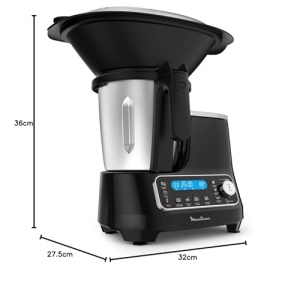 Robot de bucatarie multifunctional Moulinex HF4568 Clickchef | 12 viteze + impulsuri | 5 programe automate + mod manual | 3,6 L | Cantar integrat | Atasament pentru abur + carte de retete | Negru - Img 10