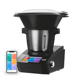 Robot de bucatarie multifunctional Zilan RUBY Thermorobot, Wi-Fi, 18 functii, ecran tactil color TFT de 7 inchi, cantar integrat, control aplicatie, 4,7 L, 1700 W