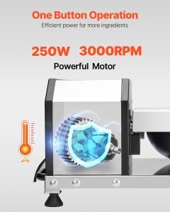 Robot de bucatarie VEVOR FC370MT, 18L, 250W, 3000 RPM, multifunctional din otel inoxidabil - Img 4