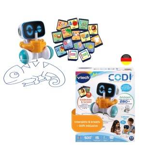 Robot de desen VTech Codi pentru copii 4-8 ani, creativ si interactiv