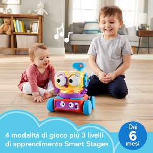 Robot de jucarie Fisher-Price 4-in-1 Linus pentru bebelusi si copii, activitati interactive - Img 2