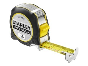 Rola de masurat STANLEY FATMAX XTREME 10m, cu frana de deget, 32mm, cu haken mare