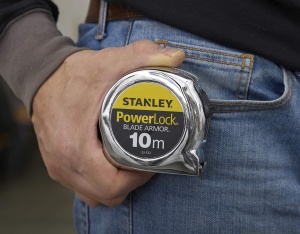 Rola de masurat Stanley Micro Powerlock 10 m, banda de 25 mm, cu clip pentru curea - Img 3