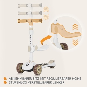 Roller pentru copii LIONELO Franky 2-in-1, 3-50 kg, cu roti LED - Img 3
