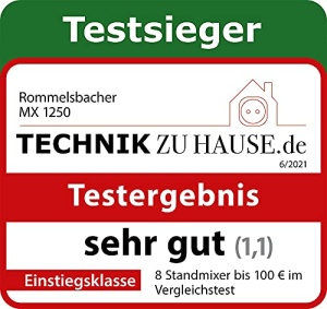 ROMMELSBACHER Blender MX 1250-22.000 rpm, control continuu al vitezei, butoane functionale (Smoothie, Clean/Pulse, Ice Crush), ulcior de sticla, carcasa din otel inoxidabil, lama speciala, 1200 wati - Img 8