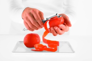 Rosle Curatator Tomate si Kiwi Otel Inoxidabil Lama Dubla Ascutita Argintiu - Img 2