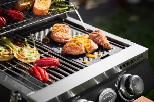 ROSLE Placa de gratar VIDERO G2-P Placa de gratar de inalta calitate din fonta pentru carne si bucati mici de gratar marcaj pentru gratar placa poate  - Img 5
