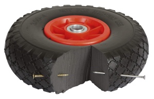 Roti de sprijin Kerbl pentru carucior, set 2 bucati, negru, PU, 25cm - Img 6